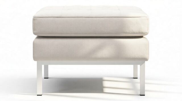 The Florence – Snow White Wool, Ottoman