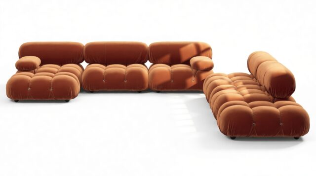 The Bellini – Spice Velvet, Sectional (Large Right Corner)