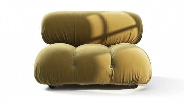 The Bellini – Olive Gold Velvet, Armless Module