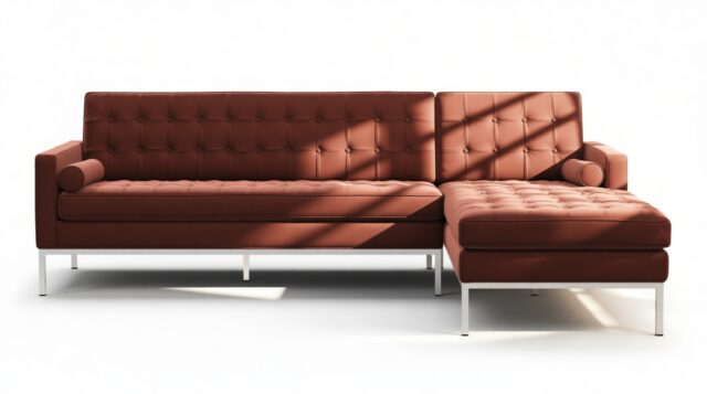 The Florence – Burgundy Luxe Velvet, Three Seater Sofa