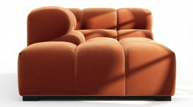 The Tufty – Spice Velvet, Corner Half (Left)