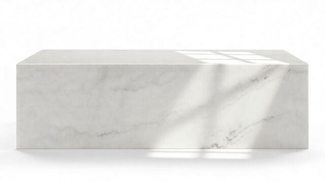 The Plinth – White Marble, Coffee Table
