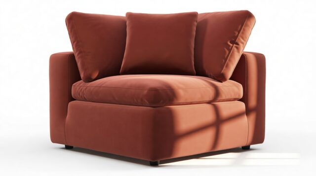 The Ciel – Cinnamon Velvet, Corner Module