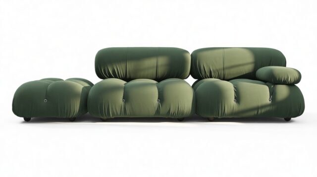The Bellini – Evergreen Brushed Weave, Open End Sofa (Left)