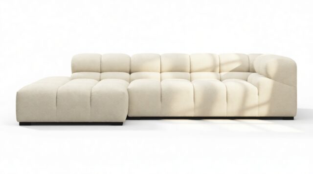 The Tufty – Eggshell Boucle, Small L (Left) – Sectional