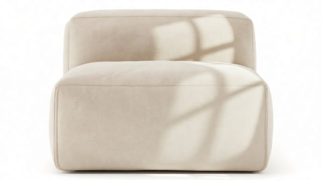 The Le Mura – Eggshell Vegan Suede, Armless