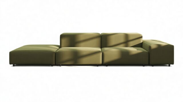 The Extrasoft – Spruce Luxe Velvet, Open End Sofa (Left)