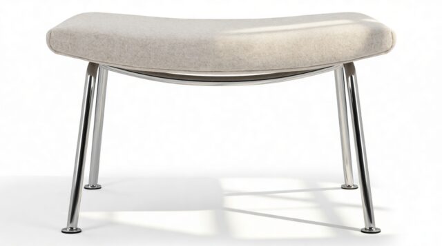 The Wing – Wheat Gray Wool, Ottoman