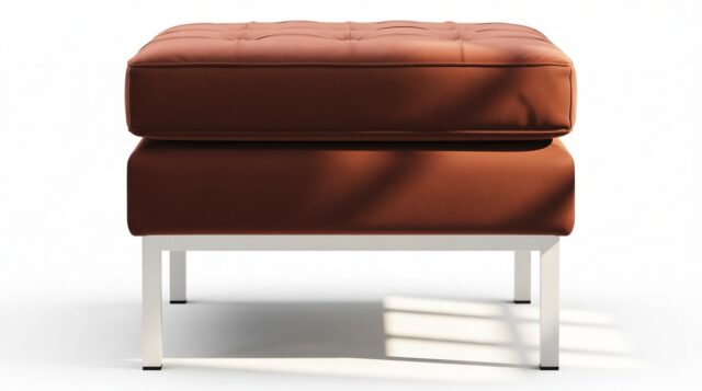 The Florence – Burgundy Luxe Velvet, Ottoman