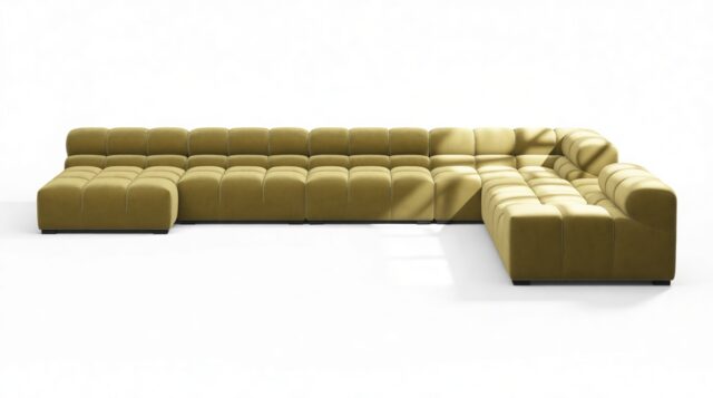 The Tufty – Olive Gold Velvet, Extra Large Corner (Right) – Sectional