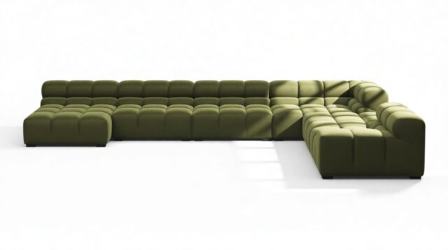The Tufty – Thyme Luxe Velvet, Extra Large Corner (Right) – Sectional