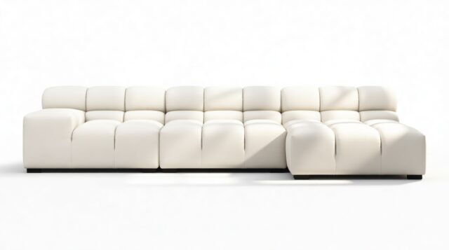 The Tufty Outdoor – Soft White Performance Weave (Outdoor), Small Chaise (Right)