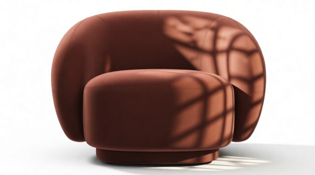 The Julep – Burgundy Luxe Velvet, Lounge Chair