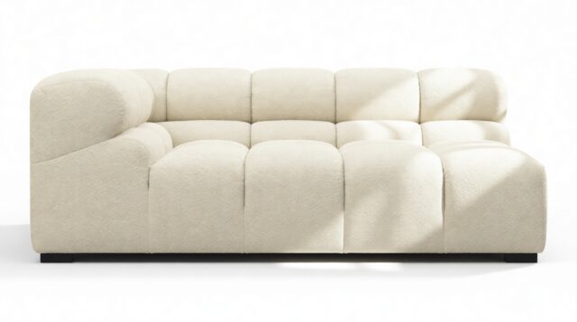 The Tufty – Eggshell Boucle, Extra Large Corner (Left)