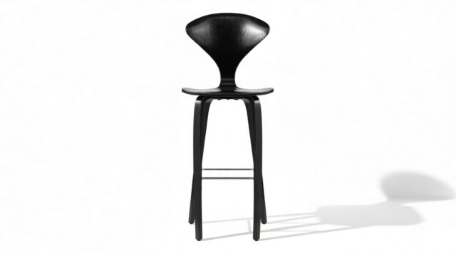The Norman – Black, Bar Stool