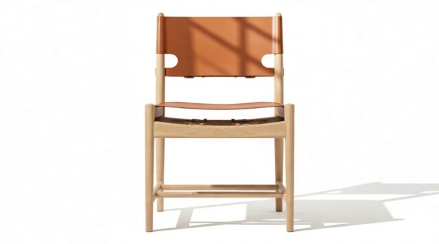 The Asger – Whiskey Brown Vegan Leather, Side Chair