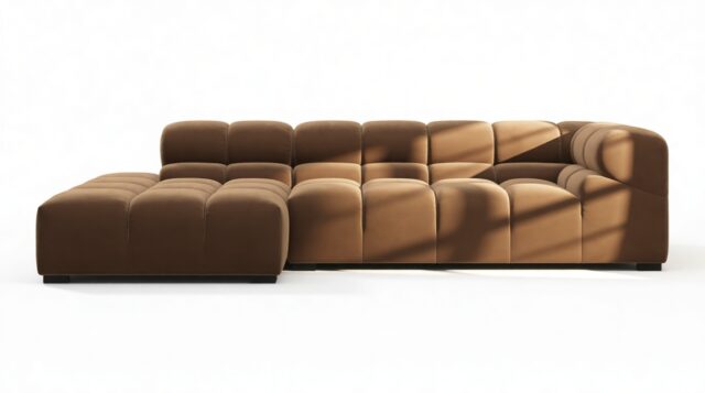 The Tufty – Mocha Velvet, Small L (Left) – Sectional