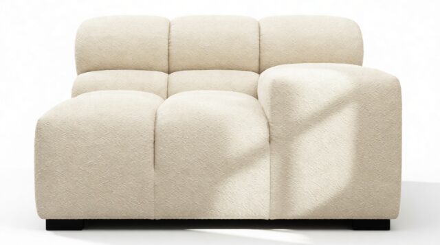 The Tufty – Eggshell Boucle, Armrest (Right)