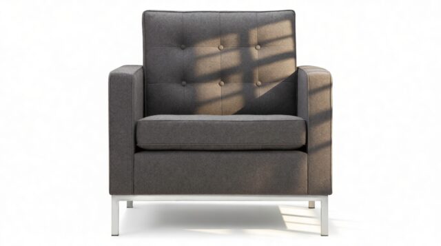 The Florence – Dark Gray Wool, Lounge Chair