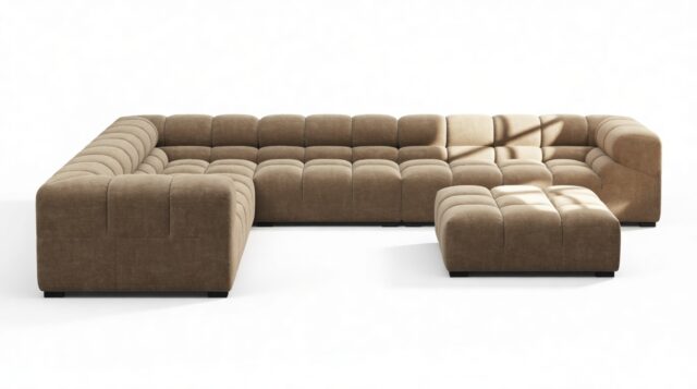 The Tufty – Cappuccino Brown Chenille, Large Corner (Left) – Sectional