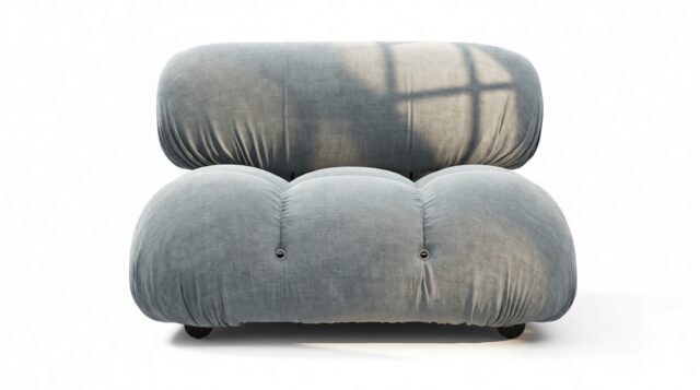 The Bellini – Cerulean Chenille, Armless Module