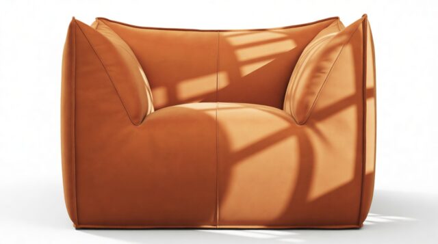 The Bambole – Apricot Velvet, Lounge Chair