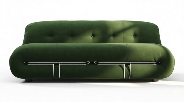 The Soriana – Tarragon Vegan Suede, Two Seater Sofa