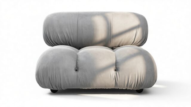 The Bellini – Light Gray Velvet, Armless Module