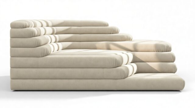 The Terrazza – Eggshell Vegan Suede, Left Arm