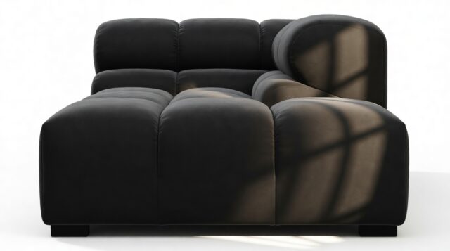 The Tufty – Black Velvet, Corner Half (Right)