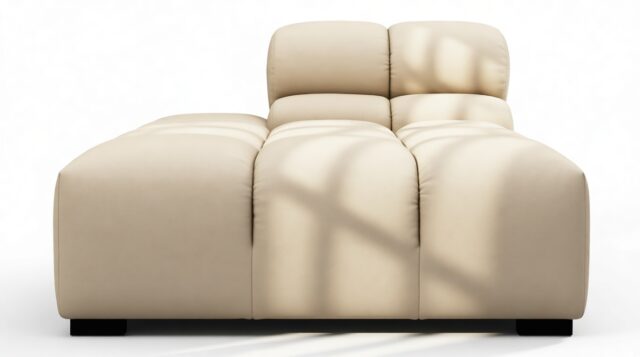 The Tufty Outdoor – Latte Performance Weave (Outdoor), Armless Chaise (Left)