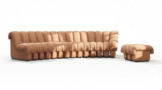 The DS 600 – Tan Vegan Leather, Sectional, Combination 2, Right Arm