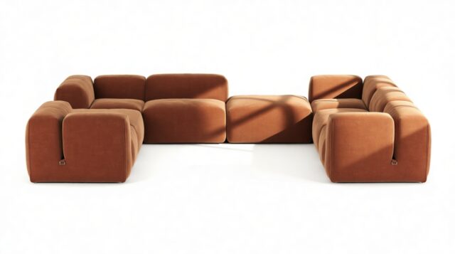 The Le Mura – Rust Chenille, Eight Seater (Right)