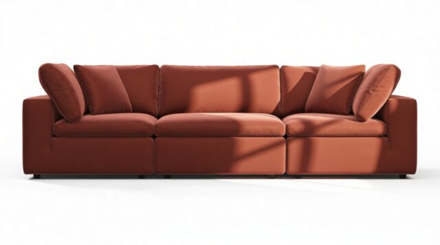 The Ciel – Cinnamon Velvet, Three Seater
