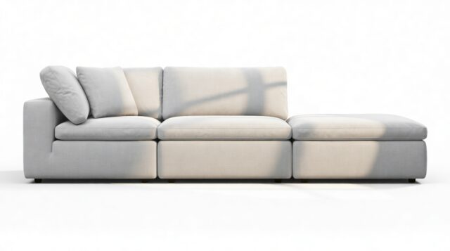 The Ciel – Dove Linen, Open End Sofa (Right)