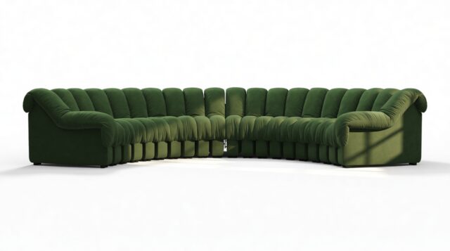 The DS 600 – Tarragon Vegan Suede, Large Sectional, U Shape