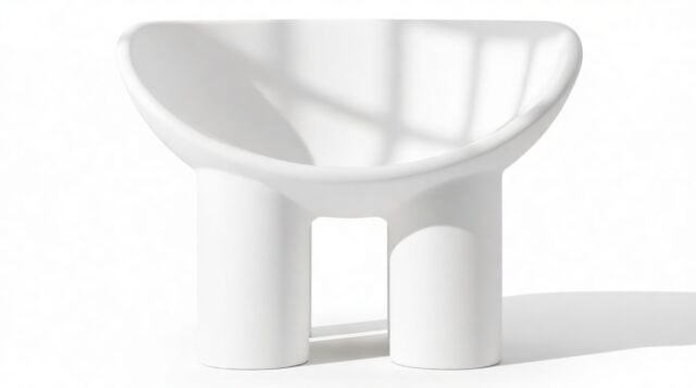 The Roly Poly – White, Lounge Chair