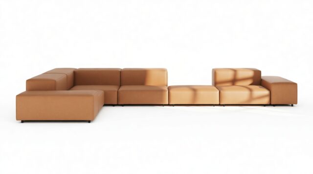 The Extrasoft – Tan Vegan Leather, Large Corner (Left)