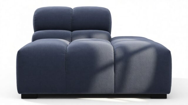 The Tufty – Royal Blue Wool, End Armless (Right)