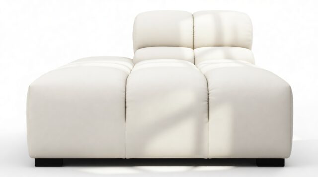 The Tufty Outdoor – Soft White Performance Weave (Outdoor), Armless Chaise (Left)