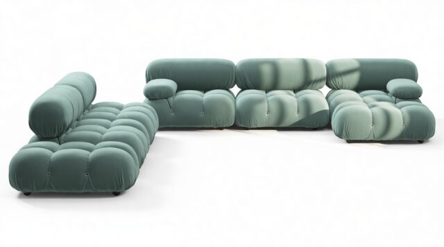 The Bellini – Jadeite Luxe Velvet, Sectional (Large Left Corner)