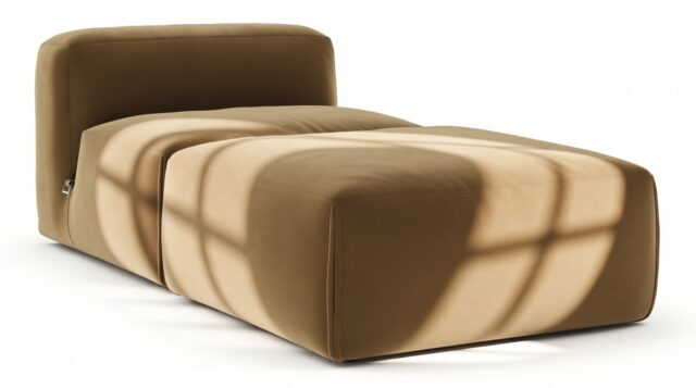 The Le Mura – Old Gold Velvet, Chaise Lounge