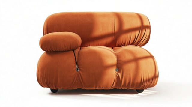 The Bellini – Apricot Velvet, Left Arm