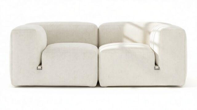The Le Mura – Natural Linen, Two Seater Sofa
