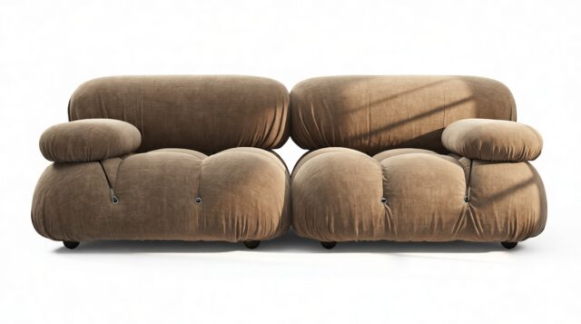 The Bellini – Cappuccino Brown Chenille, Two Seater Sofa