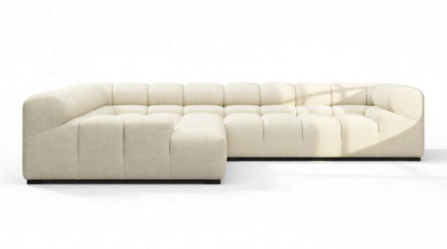 The Tufty – Eggshell Boucle, Corner (Left) – Sectional
