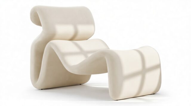 The Etcetera – Champagne Velvet, Lounge Chair