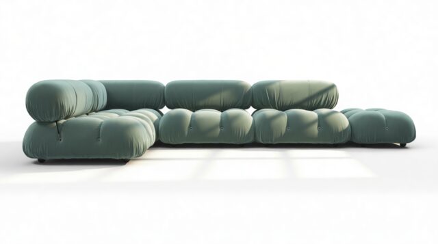 The Bellini – Jadeite Luxe Velvet, Sectional (Left Corner)