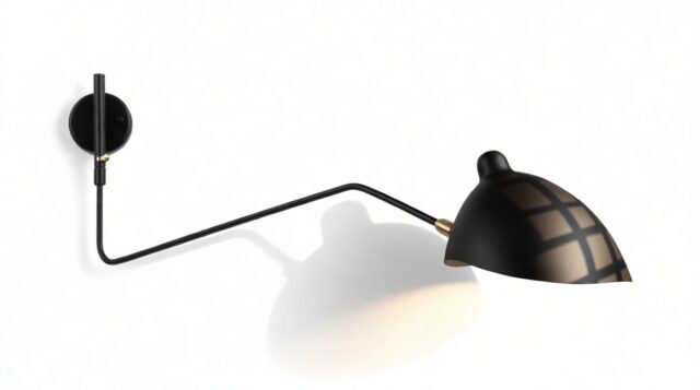The Mouille – Black, Single Arm Small Wall Lamp