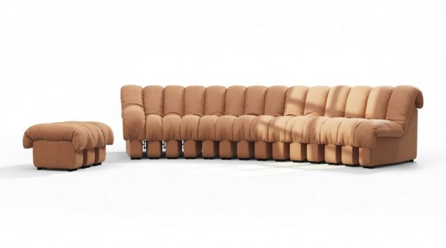The DS 600 – Tan Vegan Leather, Sectional, Combination 2, Left Arm